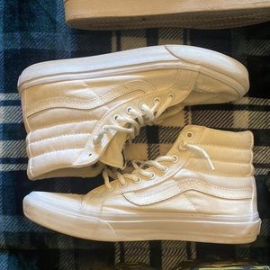 Vans high top sneakers white